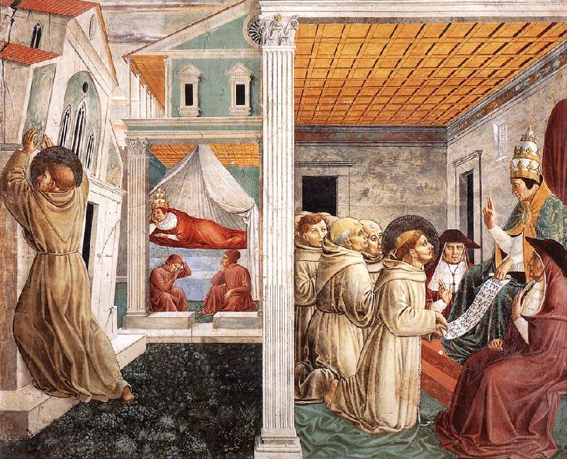 GOZZOLI, Benozzo Scenes from the Life of St Francis (Scene 5, north wall) g China oil painting art